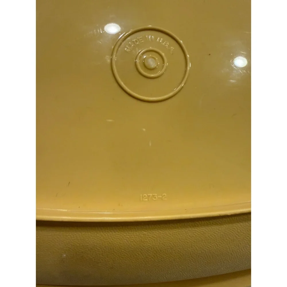 Tupperware Vintage Vegetable Steamer Server Harvest Gold 3 Piece Set 1273 1274